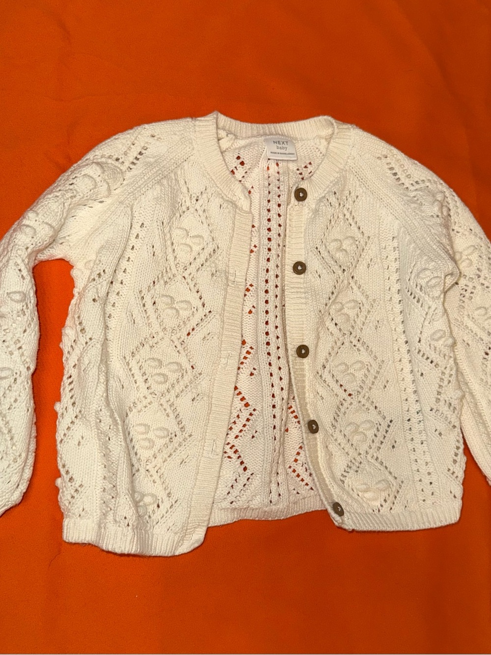 next Cream Openwork Knit Cardigan - Women's